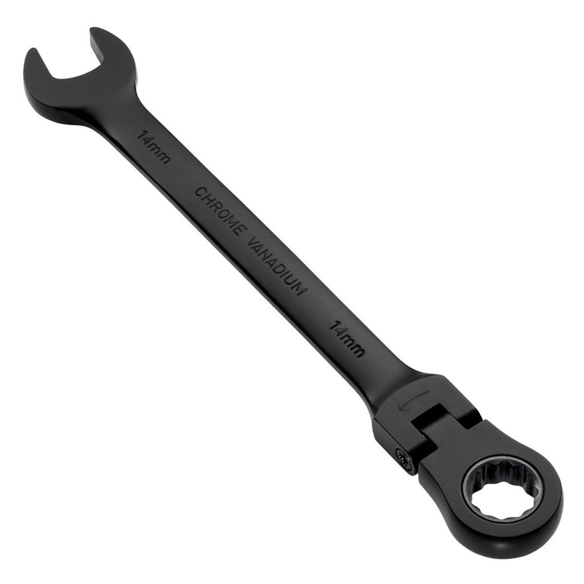 Draper Expert HI-TORQ Metric Flexible Head Ratchet Combination Spanner, 14mm, Black 03920