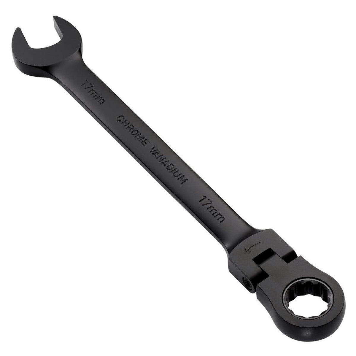 Draper Expert HI-TORQ Metric Flexible Head Ratchet Combination Spanner, 17mm, Black 03924