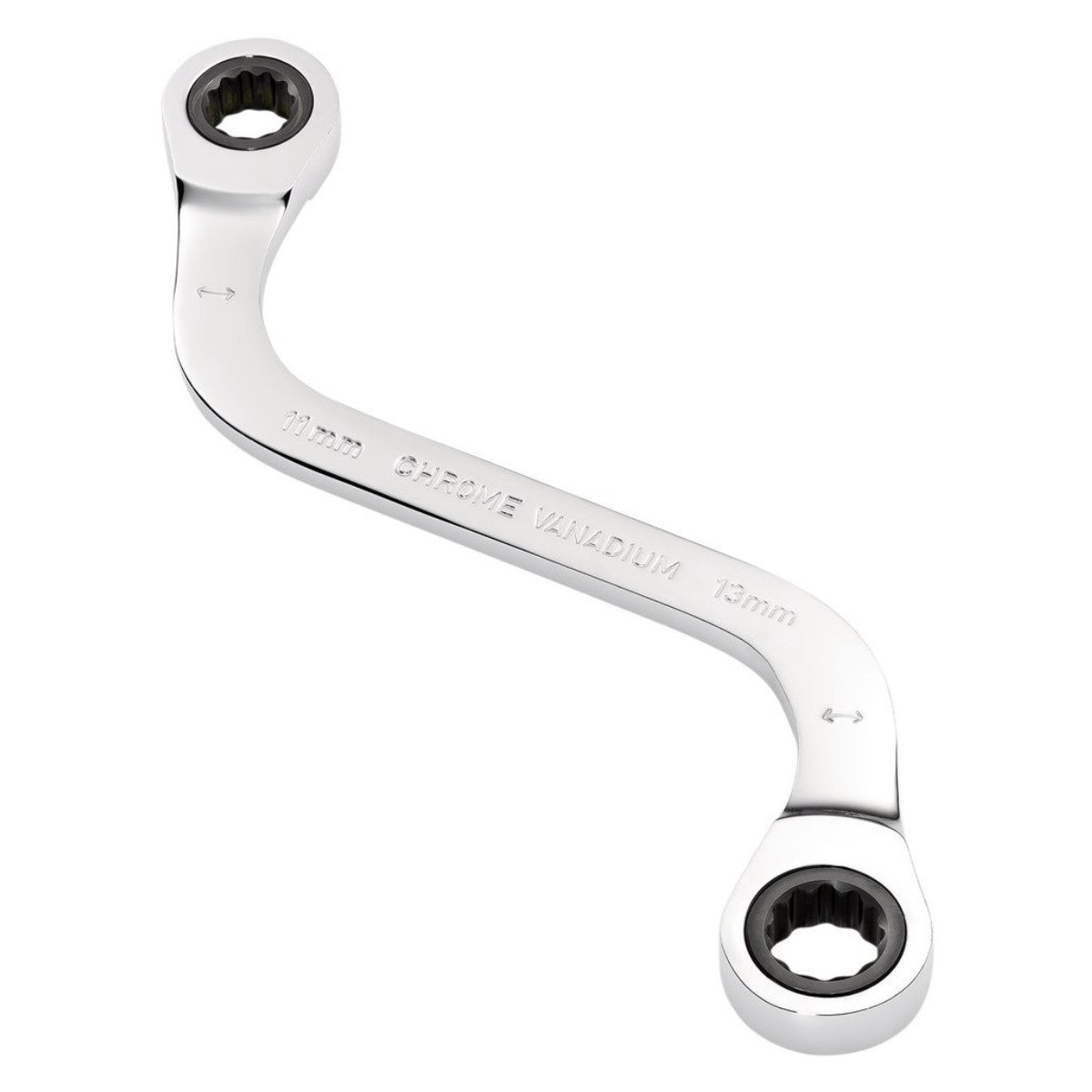 Draper Expert HI-TORQ Double Ring Ratchet S-Shape Spanner, 11 x 13mm 03943