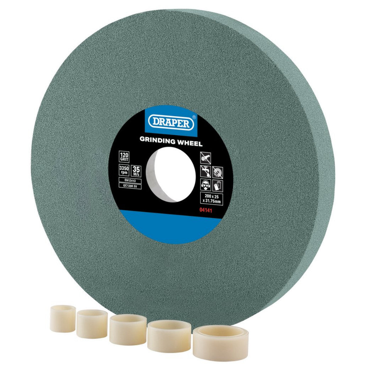 Draper Silicon Carbide Bench Grinding Wheel, 200 x 25mm, 120G 04141