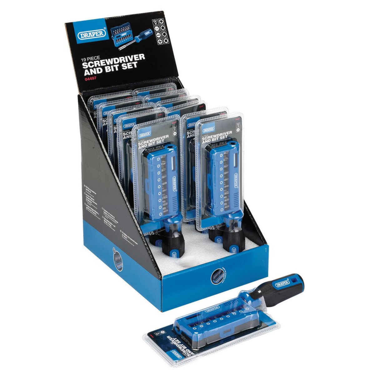 Draper Screwdriver and Bit Set (19 Piece) 04497