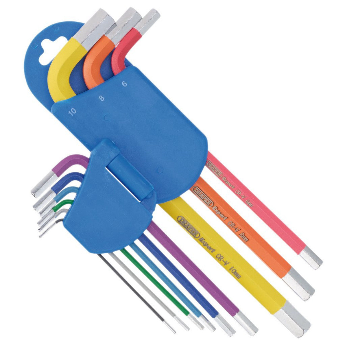 Draper Expert Metric Long Arm Hex Key Set, Colour Coded (9 Piece) 04905