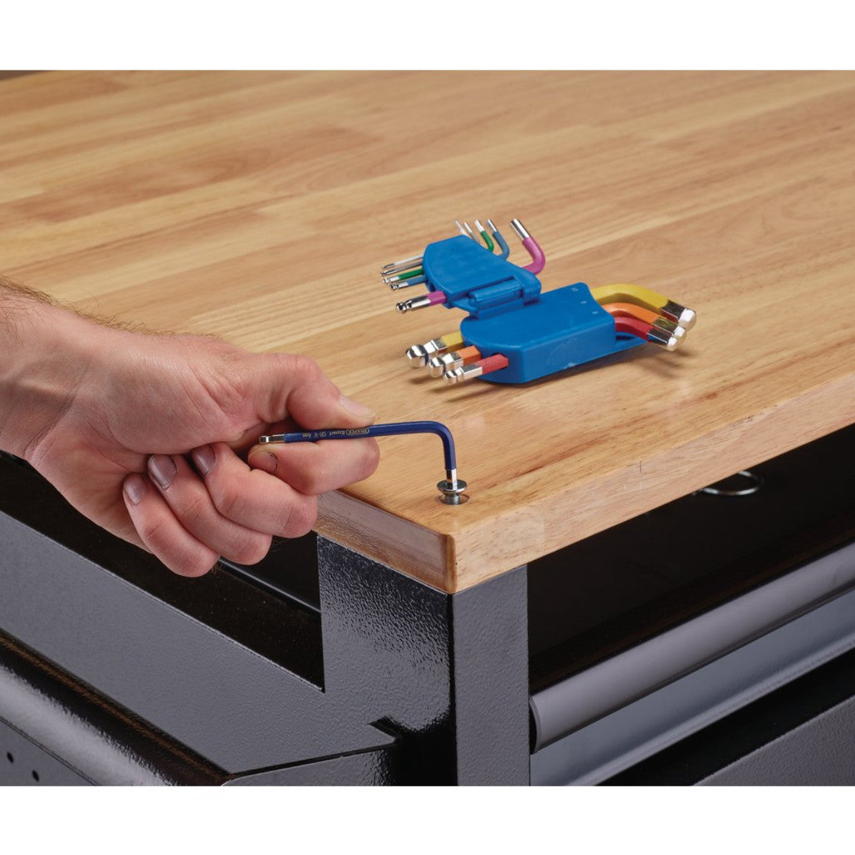 Draper Expert Metric Short Arm Ball End Hex Key Set, Colour Coded (9 Piece) 04912