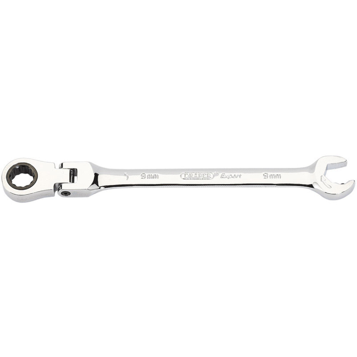 Draper Expert Metric Combination Spanner with Flexible Head and Double Ratcheting Features (9mm) 06853