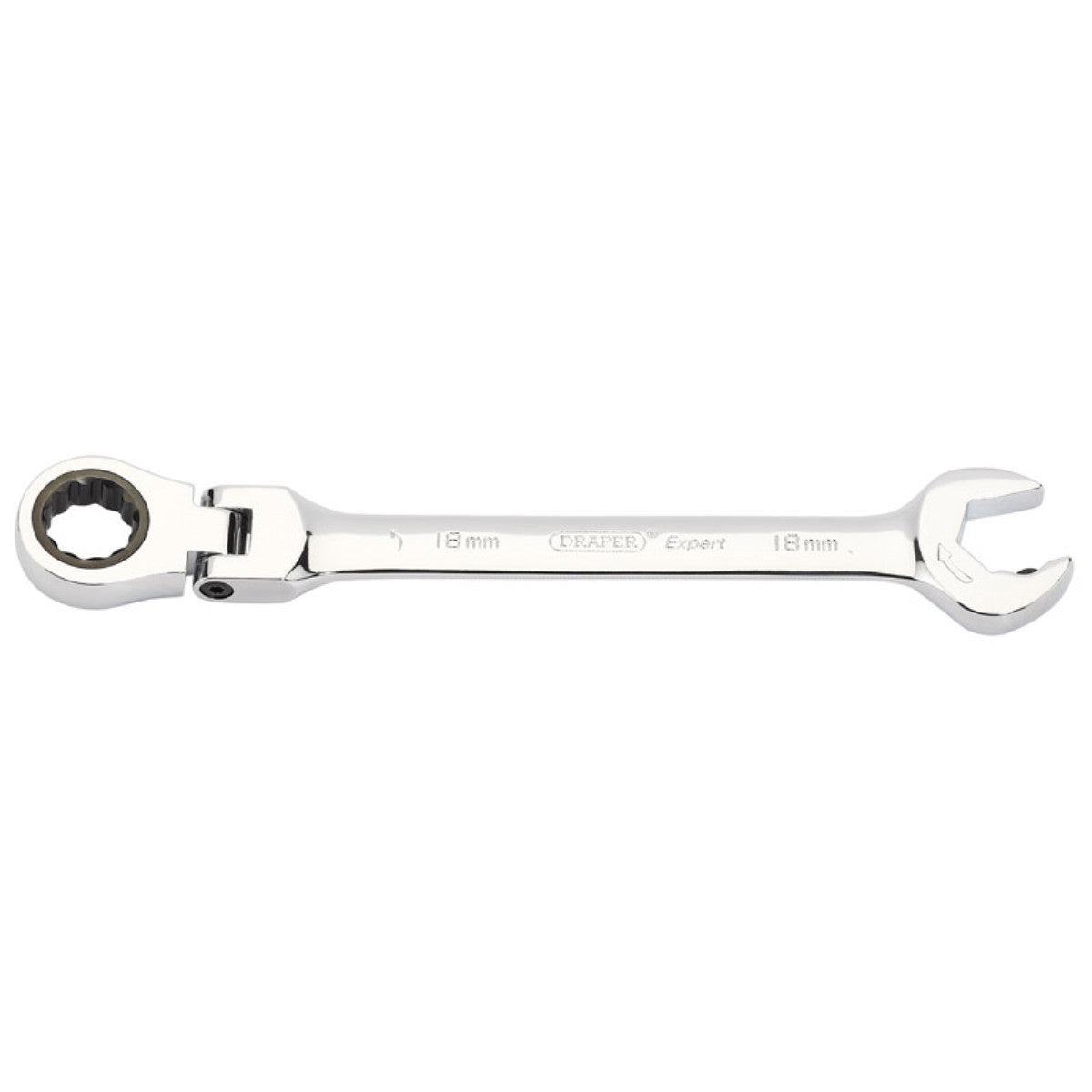 Draper Expert Metric Combination Spanner with Flexible Head and Double Ratcheting Features (18mm) 06863