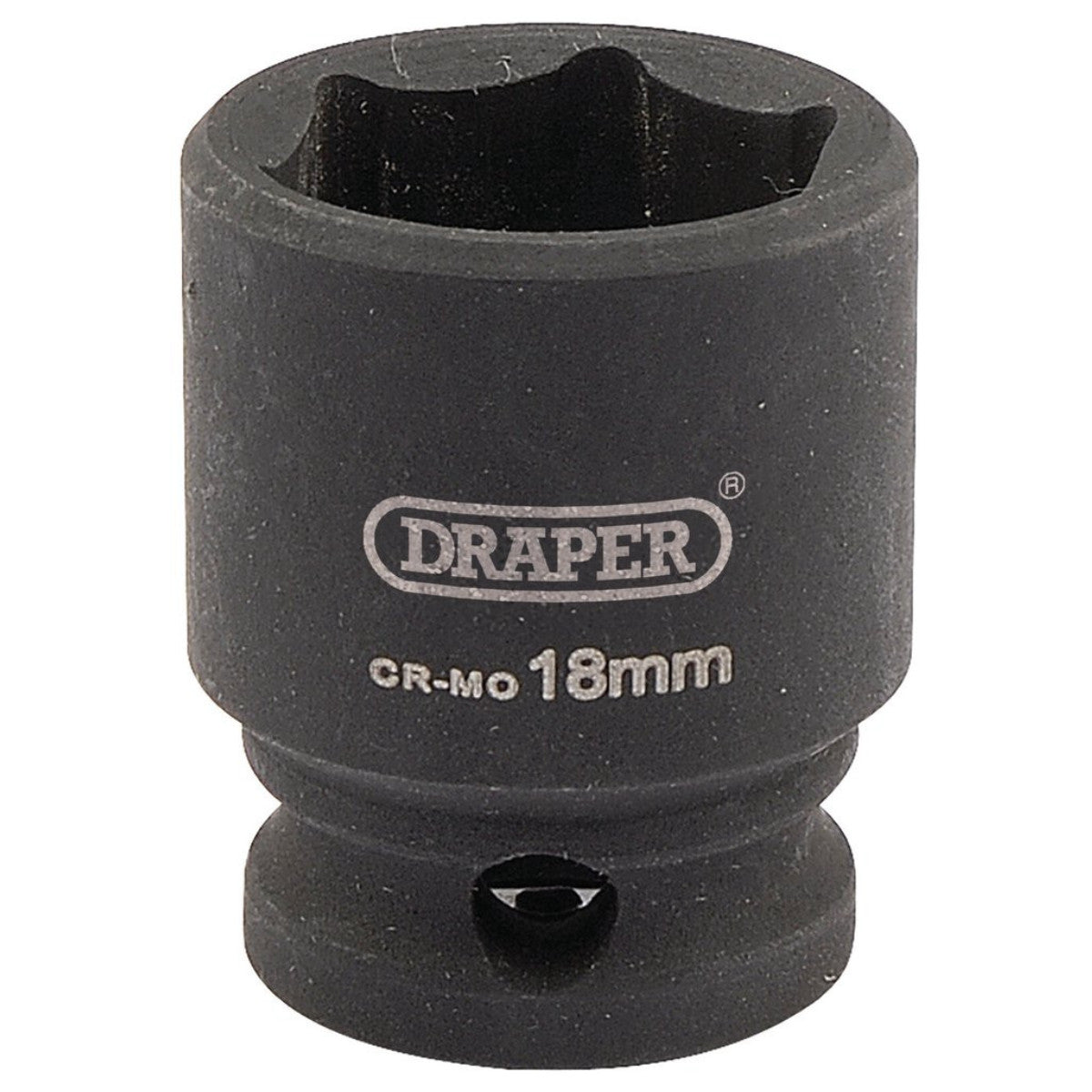 Draper HI-TORQ 6 Point Impact Socket, 3/8" Sq. Dr., 18mm 06878