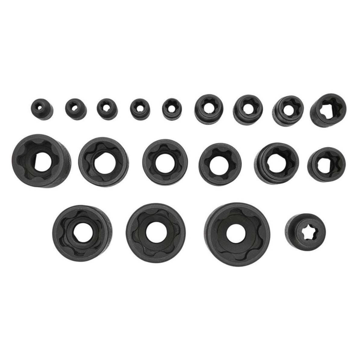 Draper External Torx Plus Socket Set, 1/4", 3/8", 1/2" Sq. Dr. (19 Piece) 07128