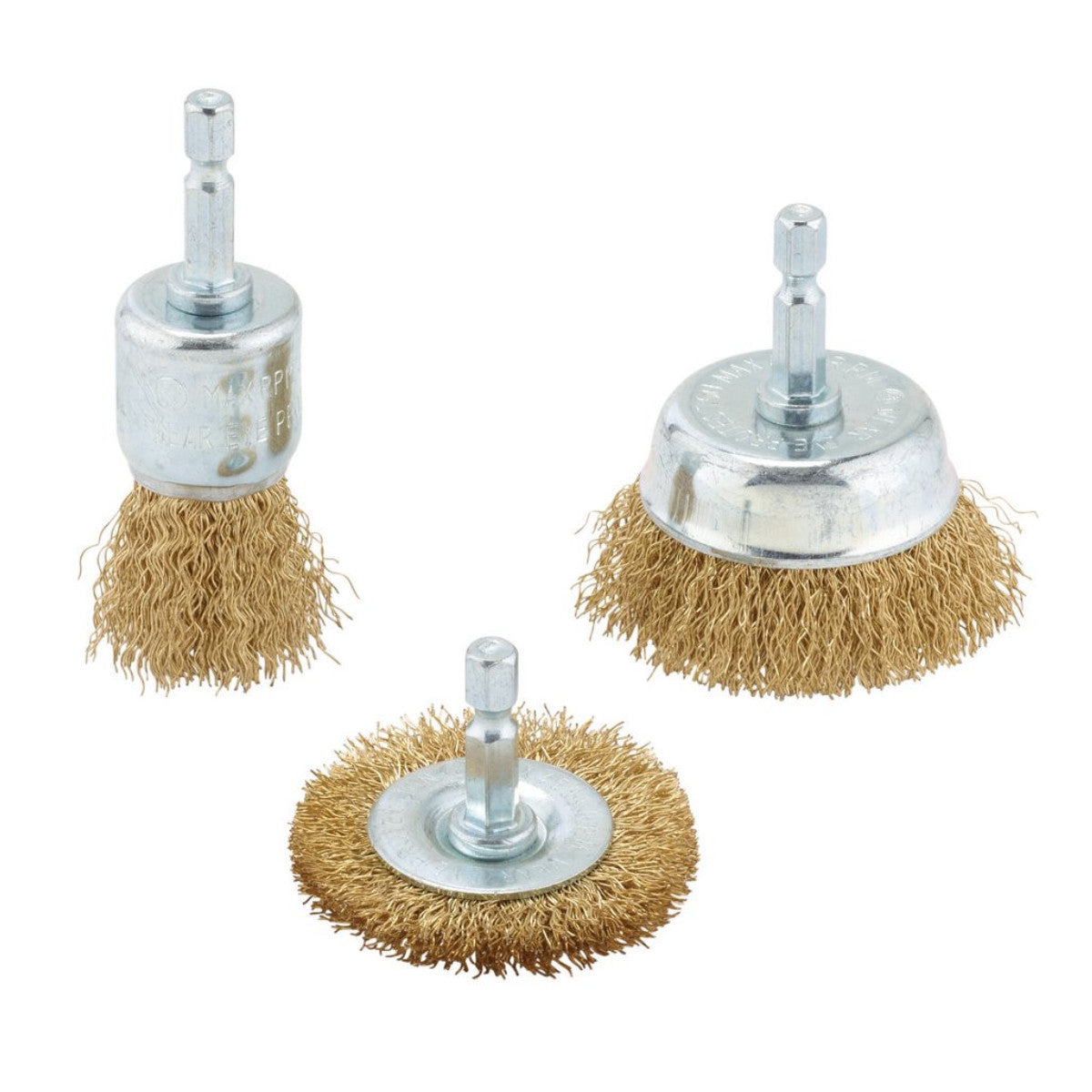 Draper Brassed Steel Crimped Wire Brush Set (3 Piece) 07435