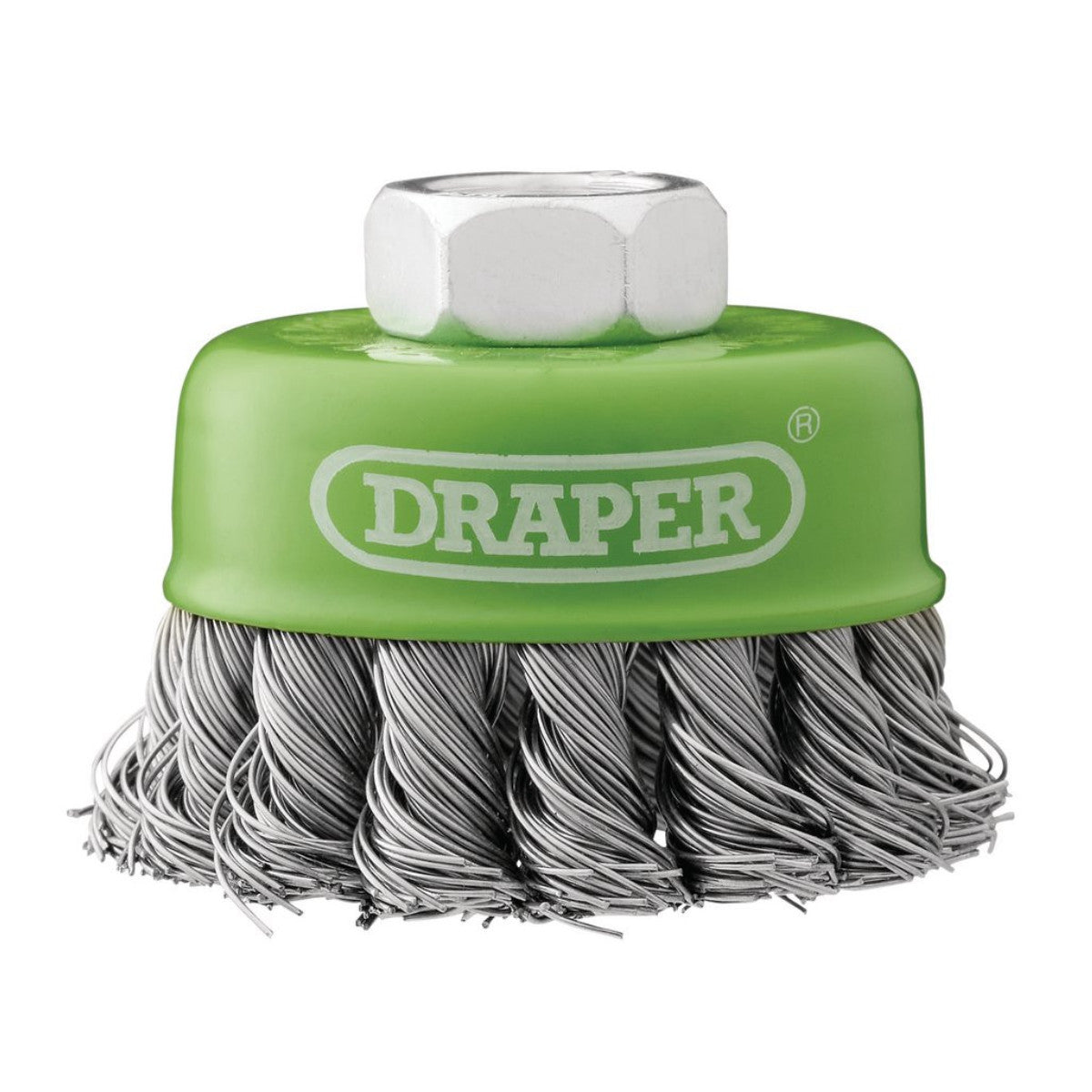 Draper Stainless-Steel Twist-Knot Wire Cup Brush, 65mm, M14 08053