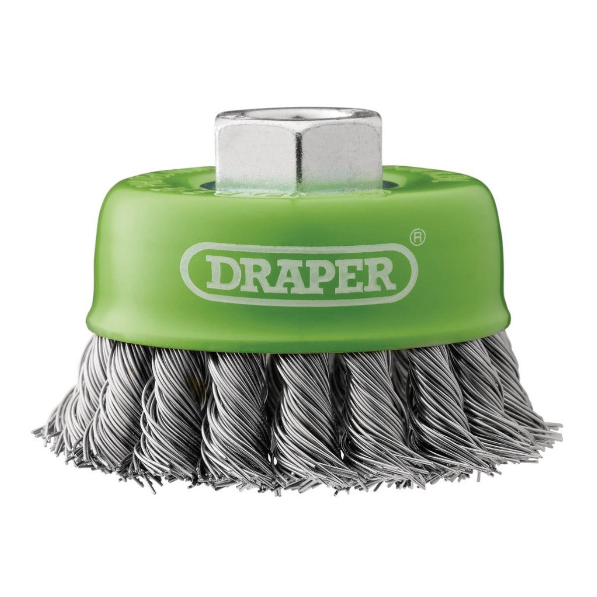 Draper Stainless-Steel Twist-Knot Wire Cup Brush, 75mm, M14 08054