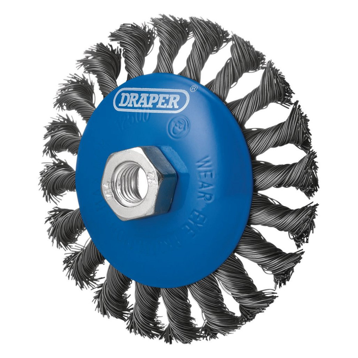 Draper Steel Bevelled Twist-Knot Wire Wheel Brush, 115mm, M14 08063