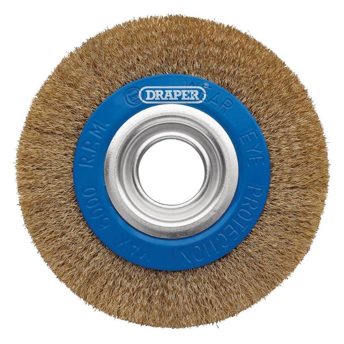 Draper Brassed Steel Bench Grinder Wire Wheel Brush, 150 x 31.75mm 08066