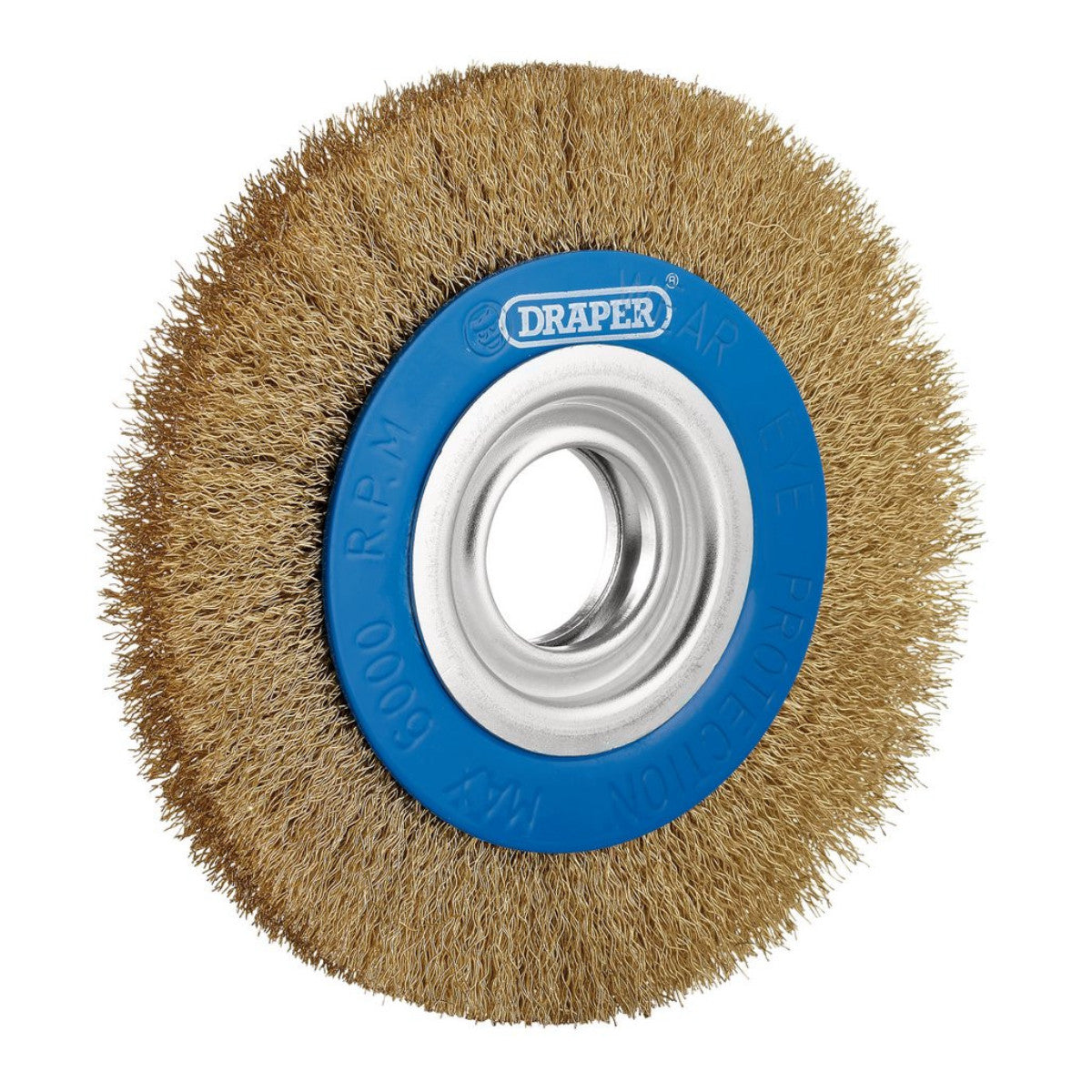Draper Brassed Steel Bench Grinder Wire Wheel Brush, 150 x 31.75mm 08066