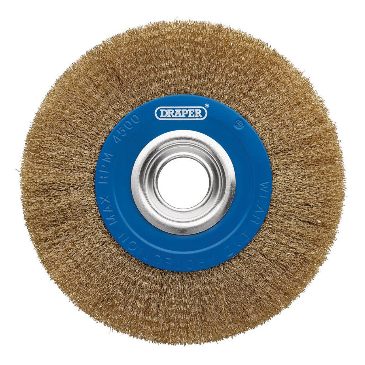 Draper Brassed Steel Bench Grinder Wire Wheel Brush, 200 x 31.75mm 08067