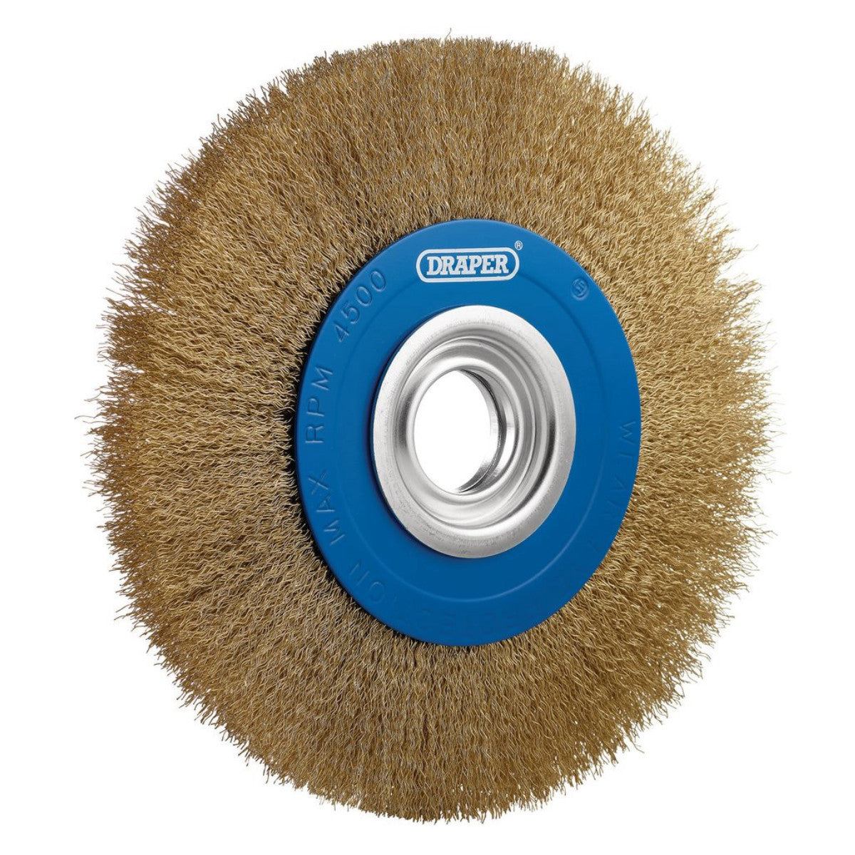Draper Brassed Steel Bench Grinder Wire Wheel Brush, 200 x 31.75mm 08067