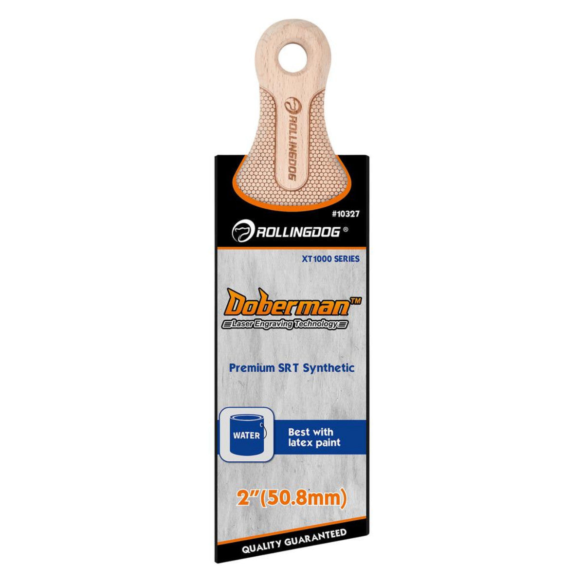 Rollingdog DOBERMAN X1000 Series Short Handle Angled Paint Brush, 50mm 08143