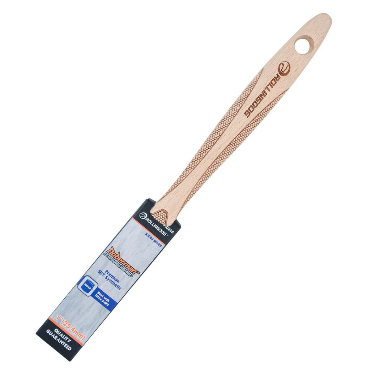 Rollingdog DOBERMAN X1000 Series Flat Paint Brush, 1" 08146