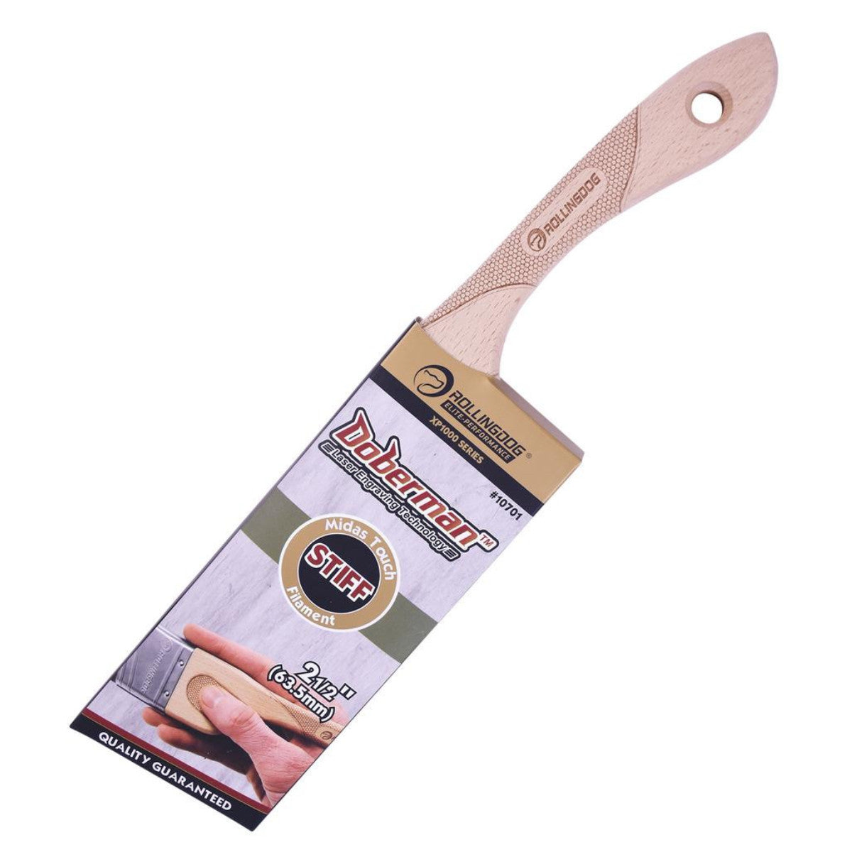 Rollingdog DOBERMAN XP1000 Series Ergonomic Paint Brush, 2.5" 08584