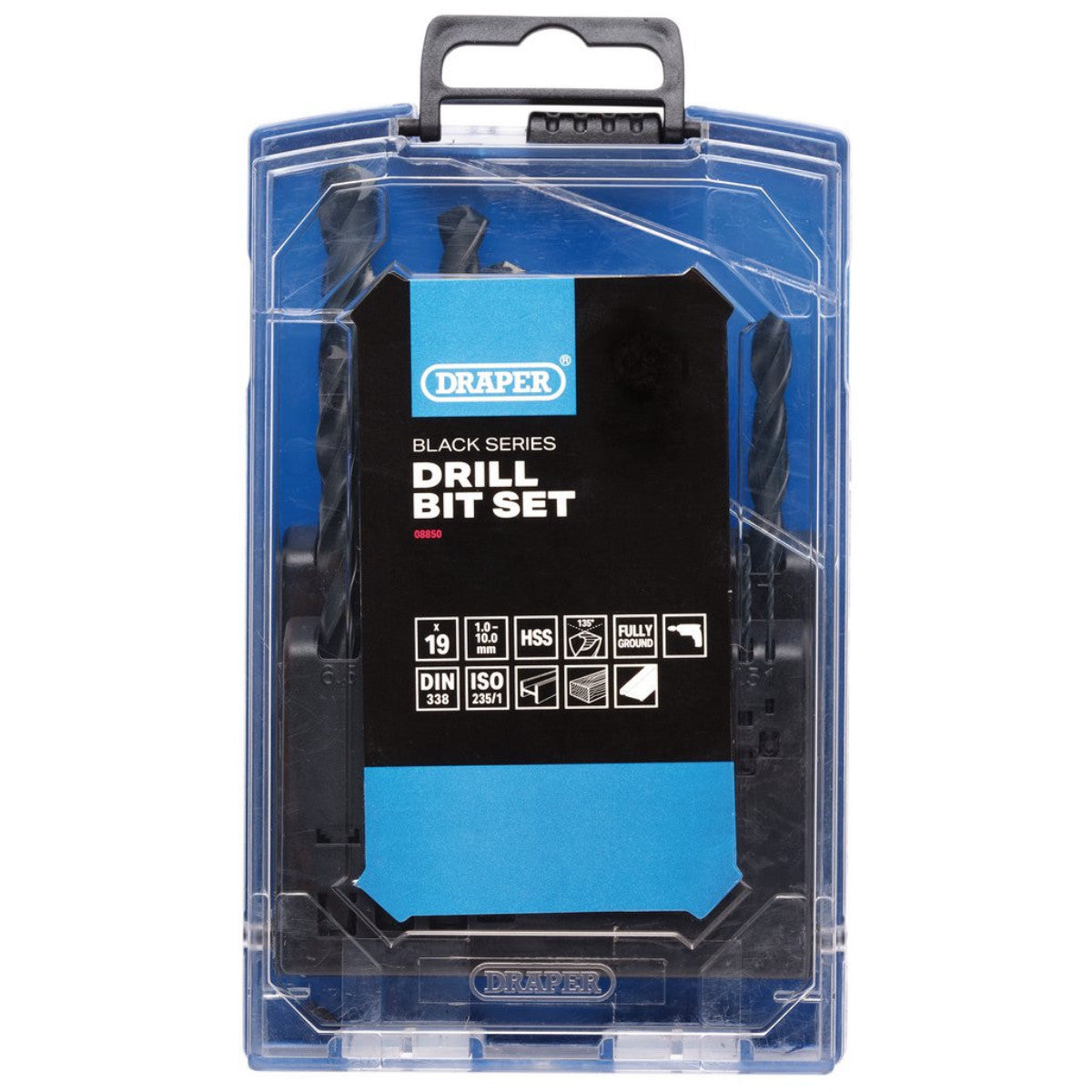 Draper Black HSS Drill Bit Set (19 Piece) 08850