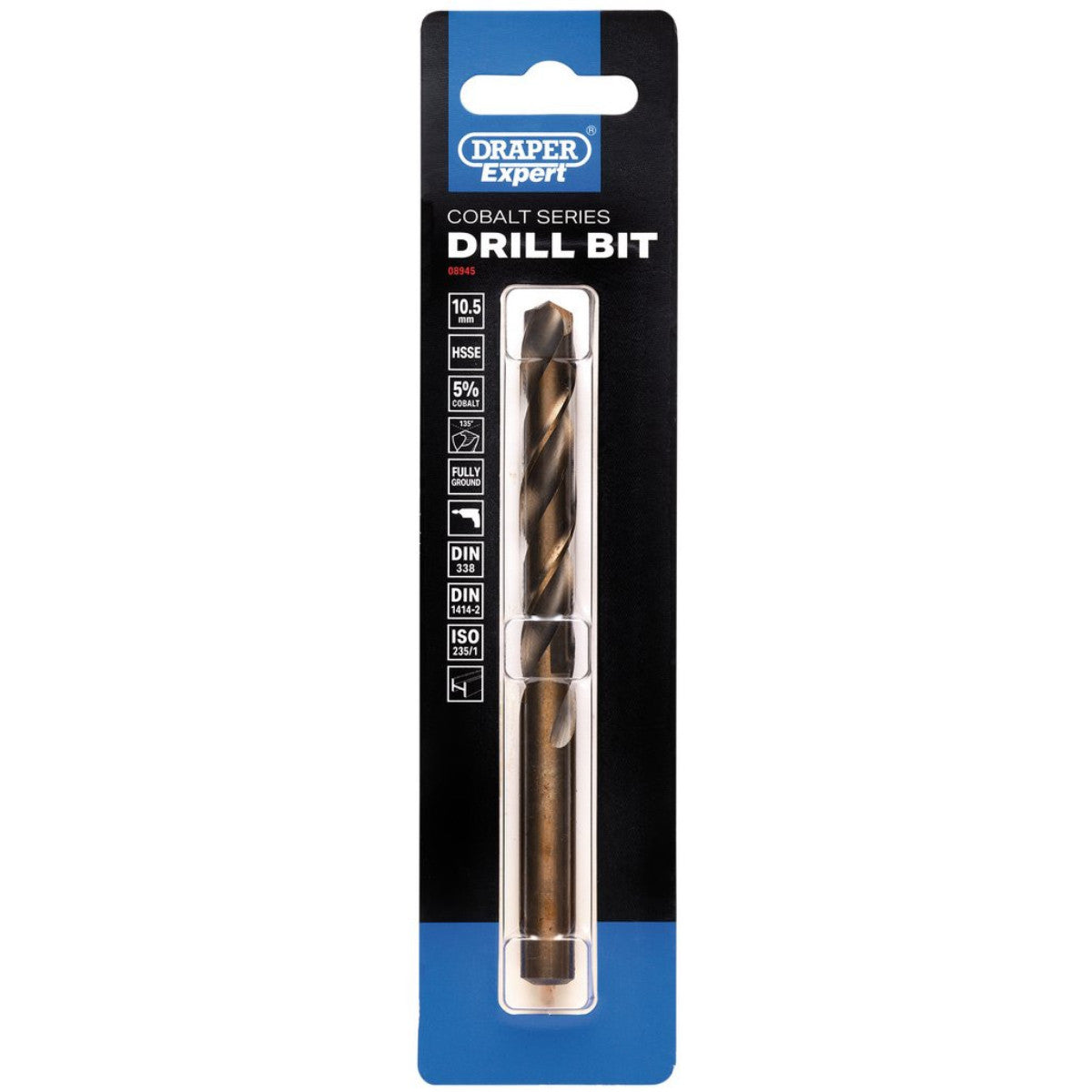 Draper Expert HSSE M35 Cobalt Drill Bit, 10.5 x 142mm 08945