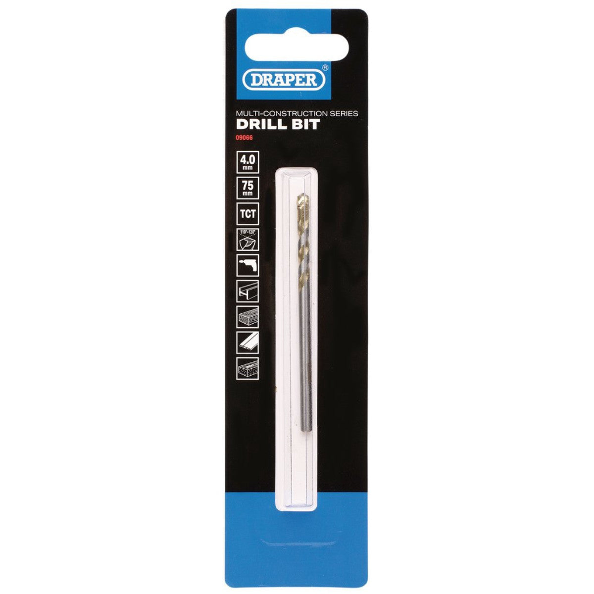 Draper Multi Construction TCT Drill Bit, 4 x 75mm 09066