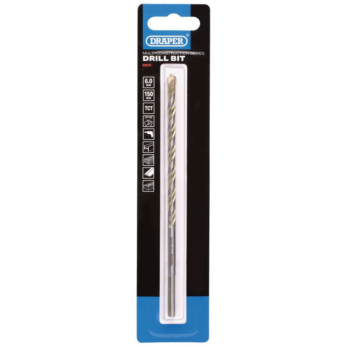 Draper Multi Construction TCT Drill Bit, 6 x 150mm 09070