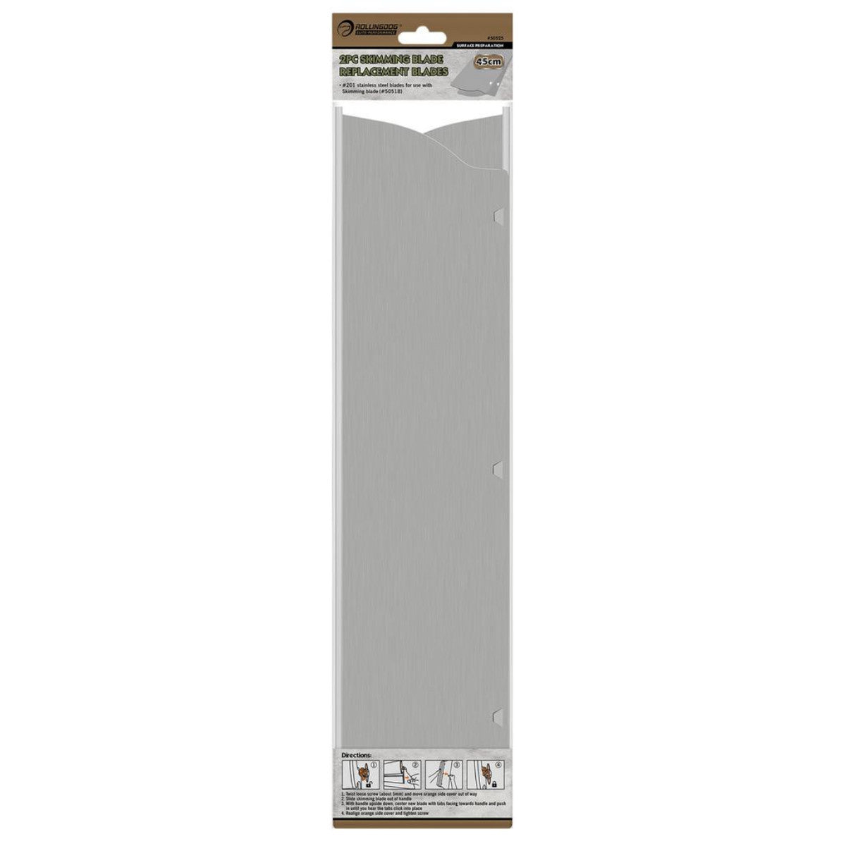 Rollingdog Replacement Skimming Blades, 450mm (Pack of 2) 09640