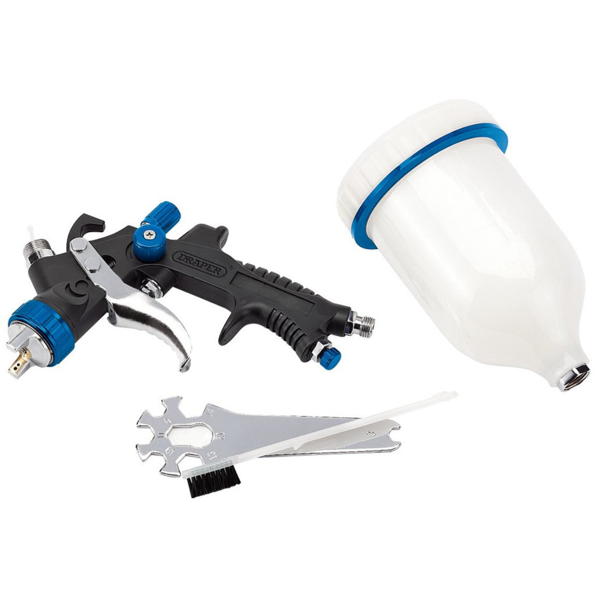 Draper HVLP Air Spray Gun with Composite Body and Gravity Fed Hopper, 600ml 09707