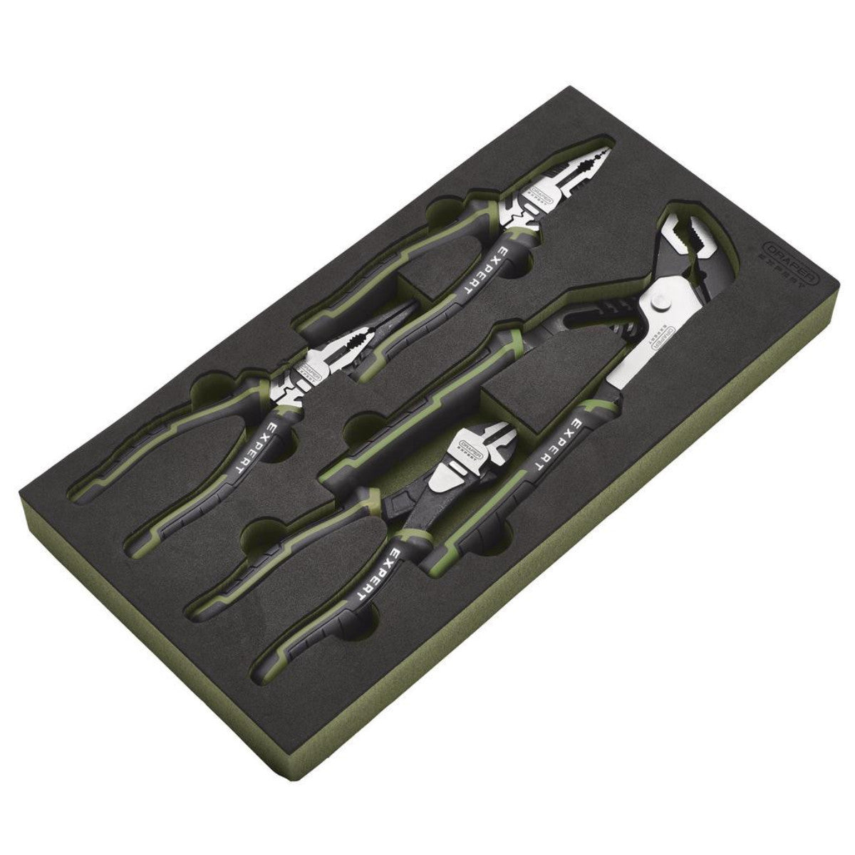 Draper Expert High Leverage Pliers Set with Water Pump Pliers in EVA Foam Tray (4 Piece) 09778