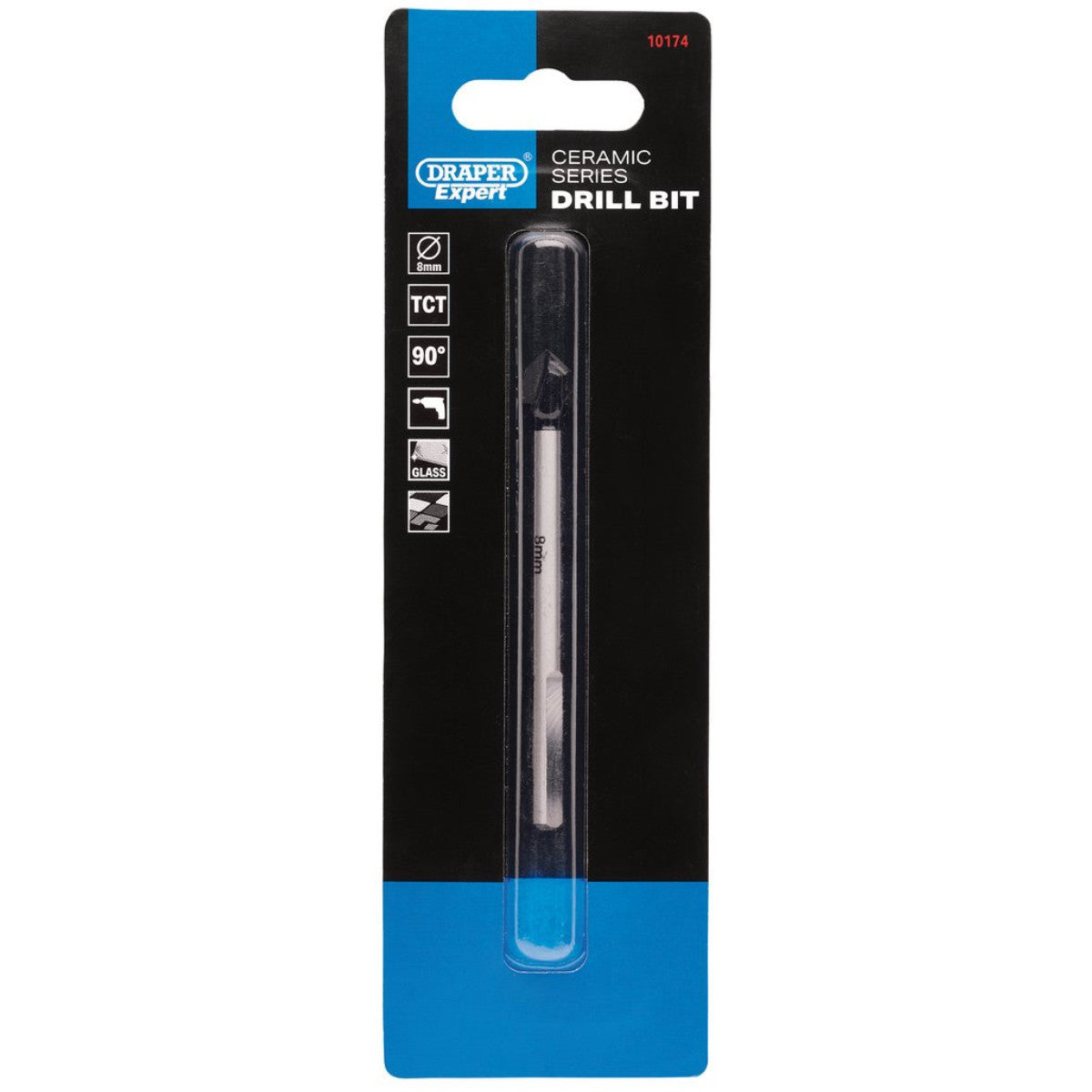 Draper Expert TCT Ceramic Drill Bit, 8mm x 80mm 10174