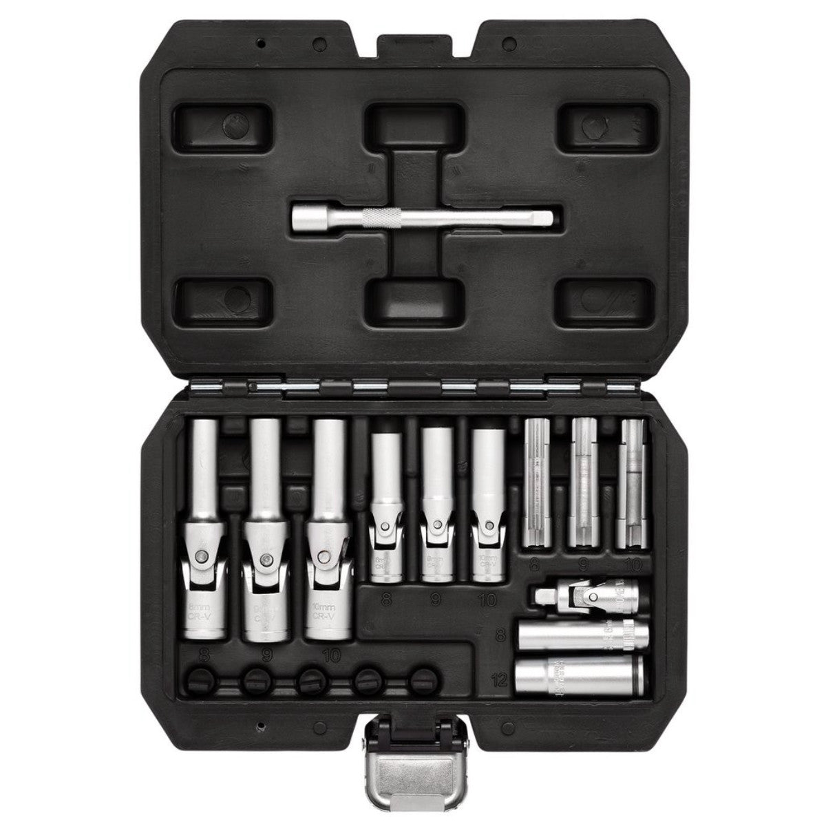 Draper Thin Wall PSG Glow Plug Socket Set, 3/8" and 1/4" Sq. Dr. (18 Piece) 12397