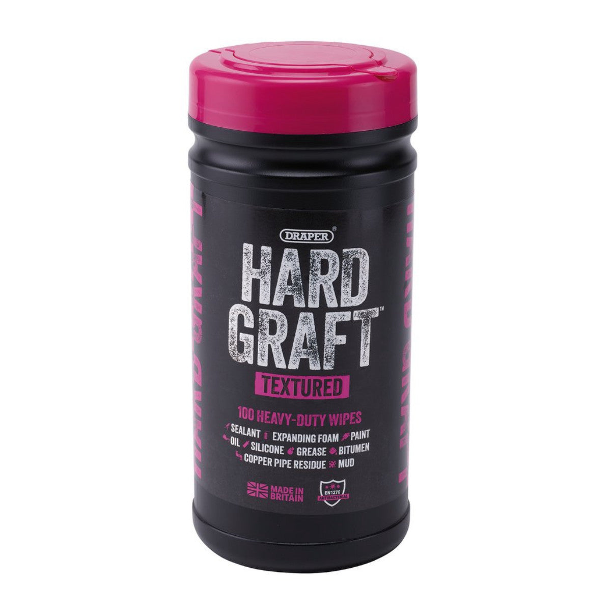 Draper Hard Graft Multipurpose Textured Wipes (Tub of 100) 12435