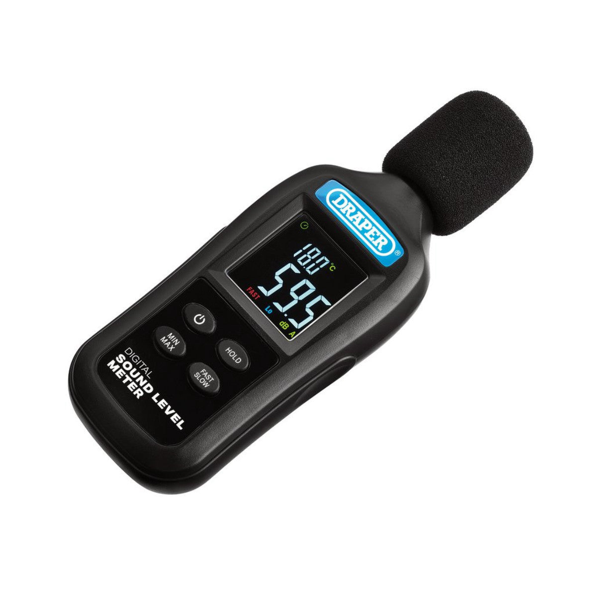 Draper Handheld Digital Sound Level Meter, 35-135dB and -20 to +70°C 12442