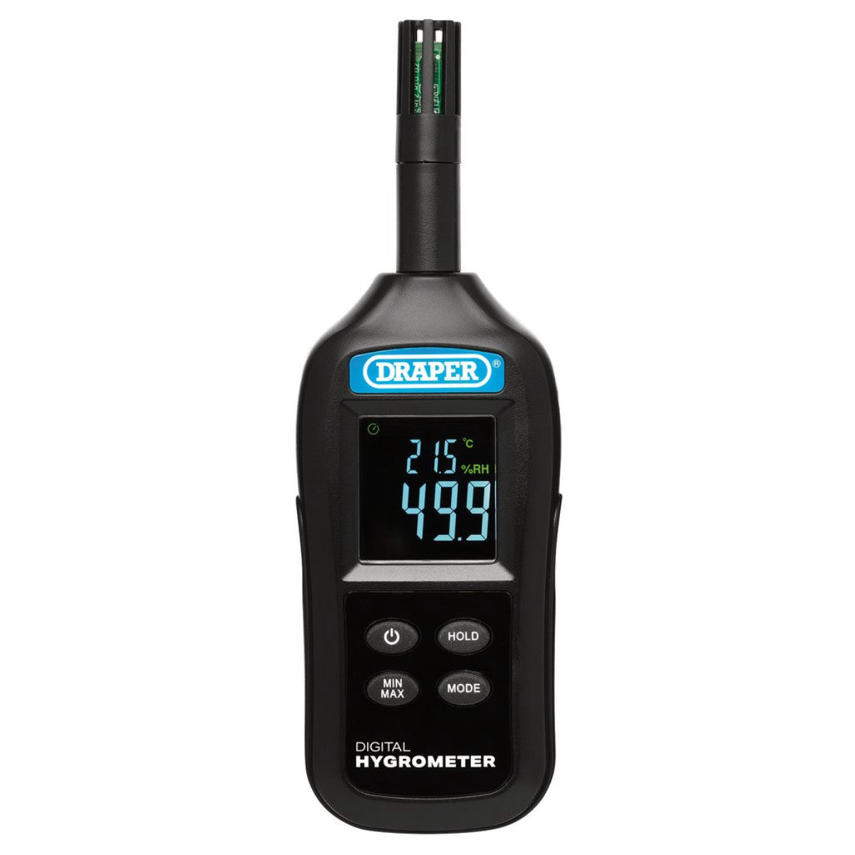 Draper Handheld Digital Hygrometer - Humidity and Temperature Meter, 0-100% RH and -20 to +70°C 12444