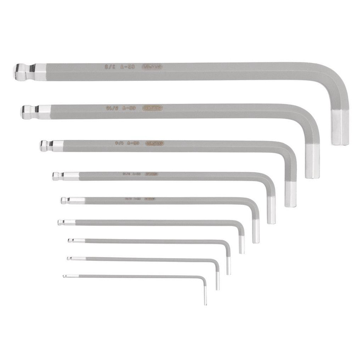 Draper TX-STAR, Imperial & Metric Ball End Hex Key Sets (27 Piece) 12822