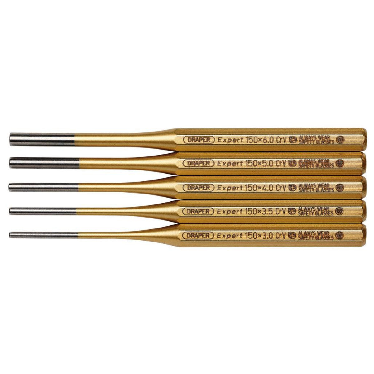 Draper Expert Octagonal Parallel Pin Punch Set (5 Piece) 13041