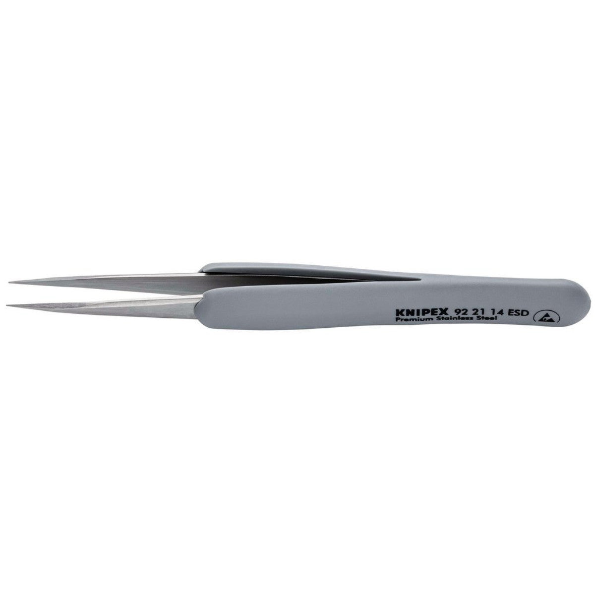 Knipex 92 21 14 ESD Precision Tweezers with rubber handles ESD, 130mm 13206