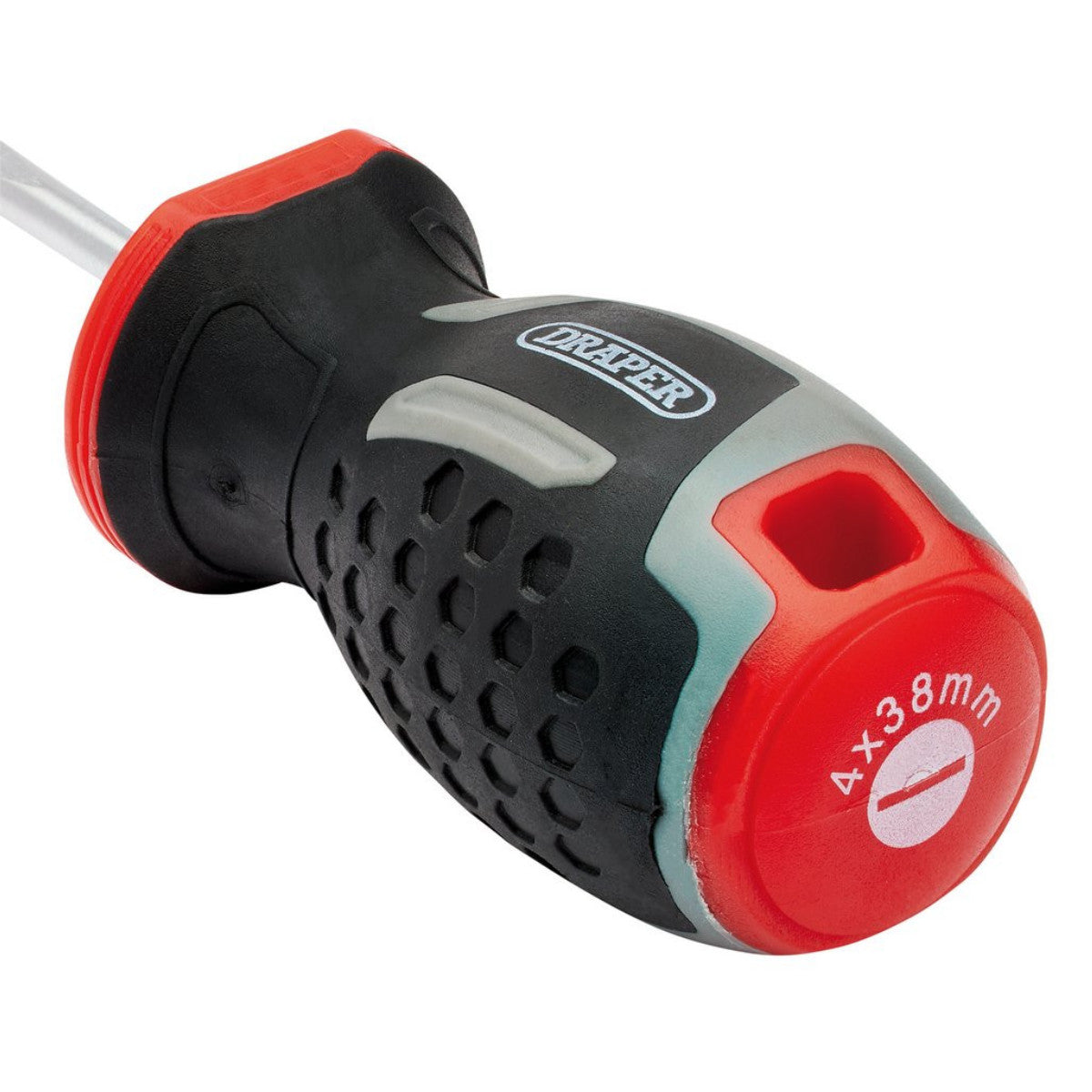 Draper Slotted Soft Grip Screwdriver, SL4 x 38mm 13379