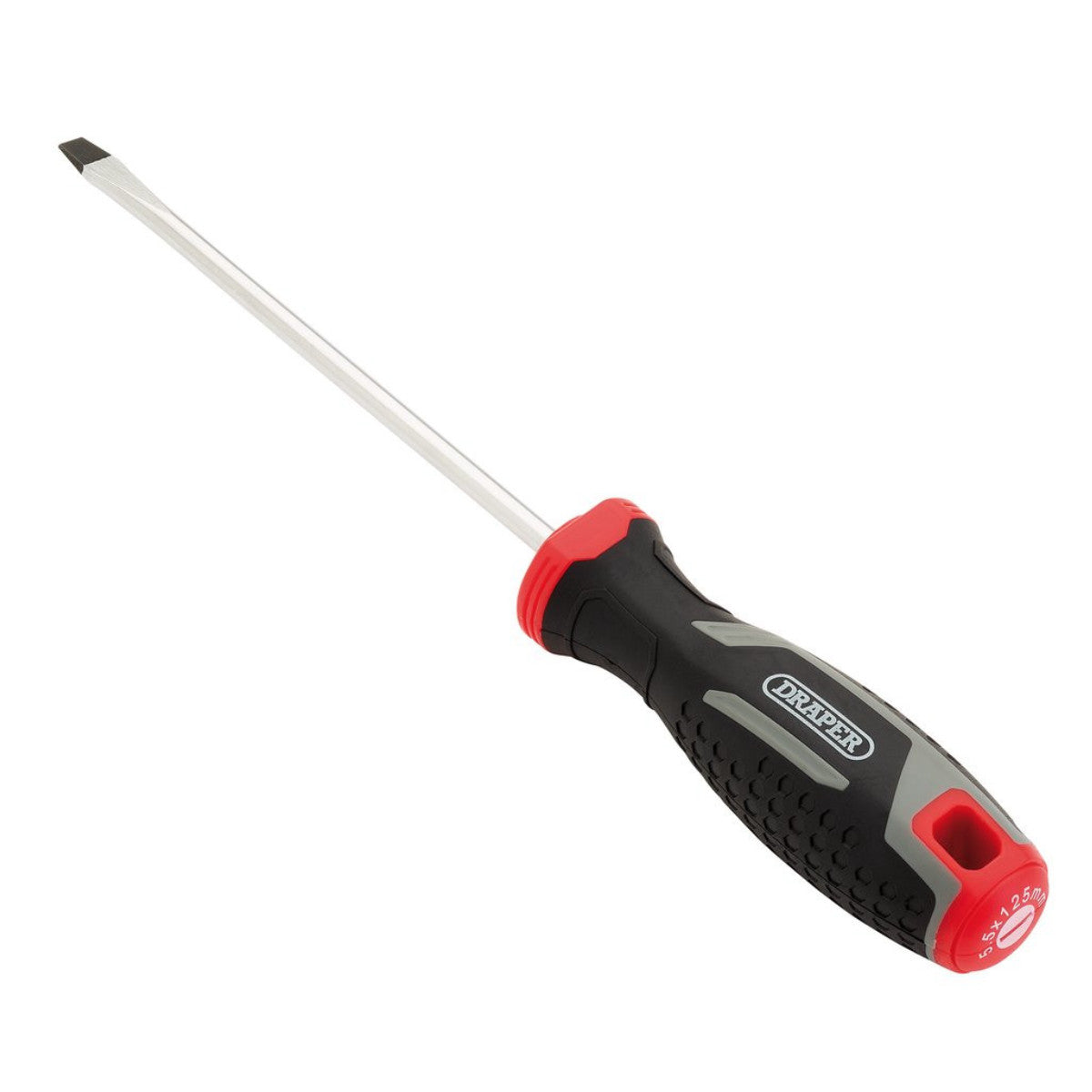 Draper Slotted Soft Grip Screwdriver, SL5.5 x 125mm 13388