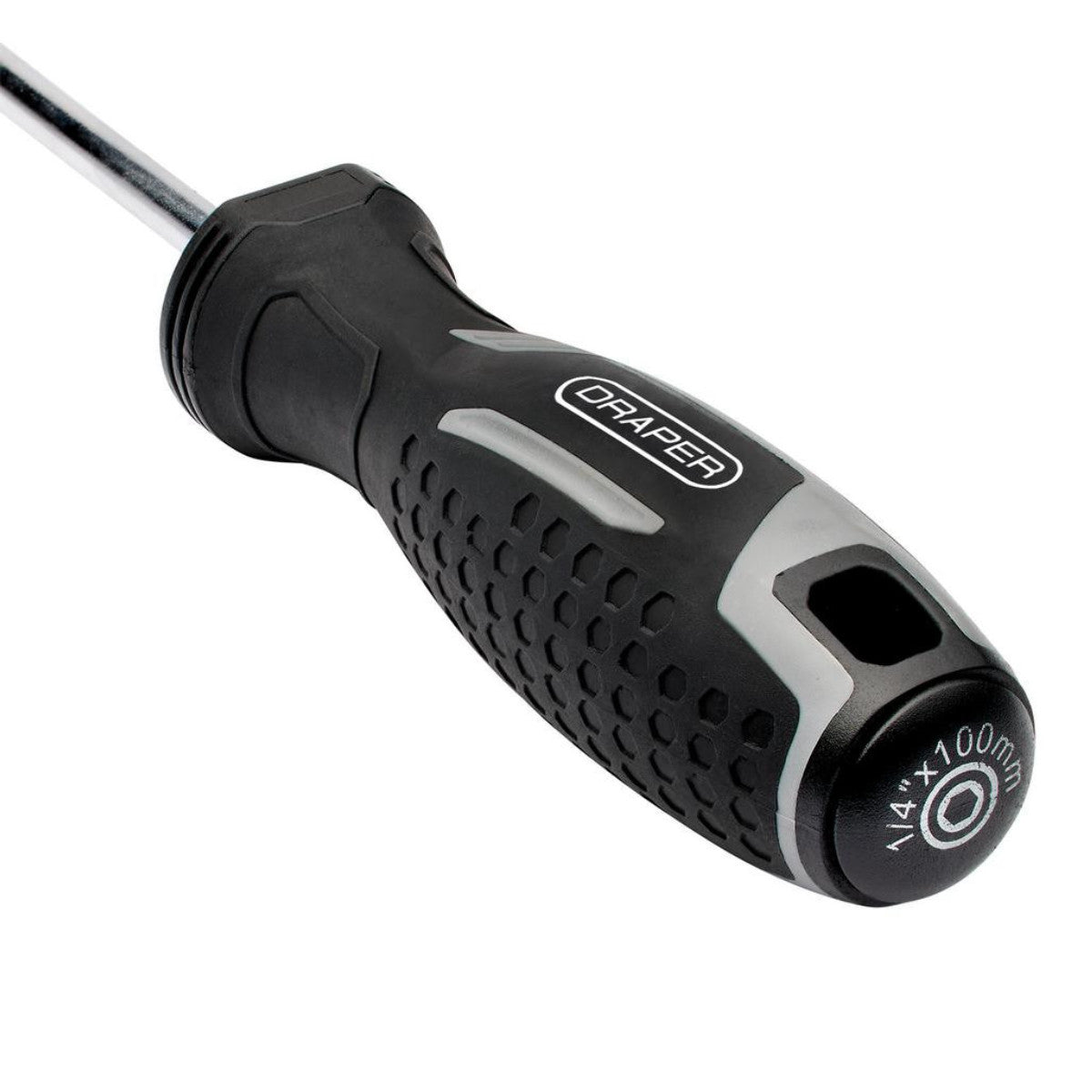 Draper Soft Grip Magnetic Screwdriver Bit Holder, 1/4" x 100mm 13427