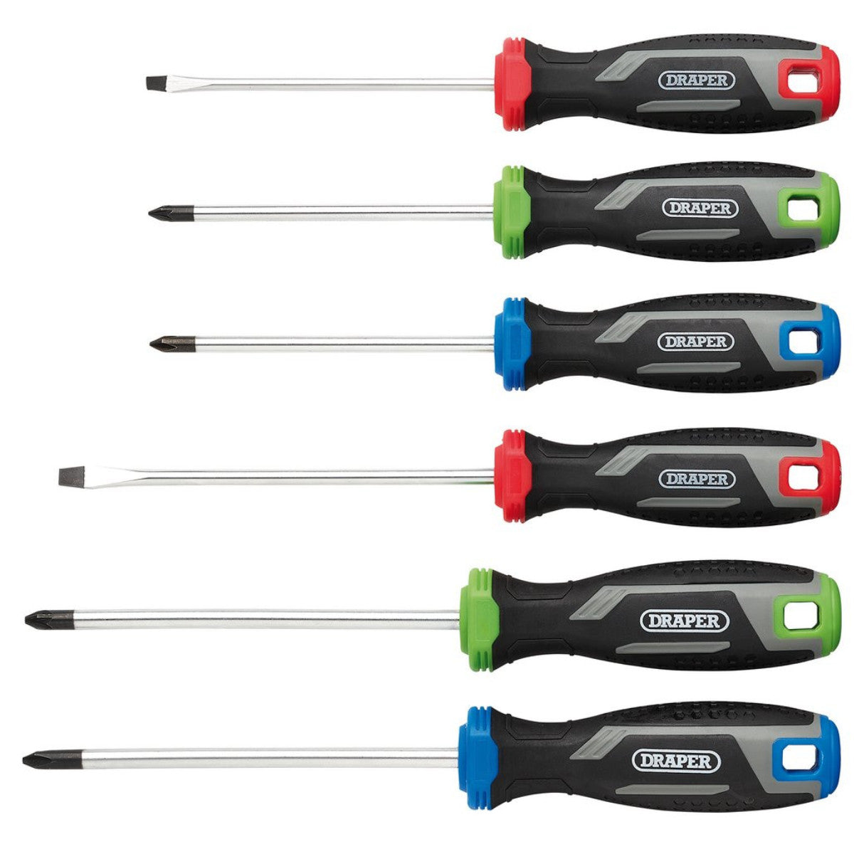 Draper Soft Grip Screwdriver Set (6 Piece) 13433