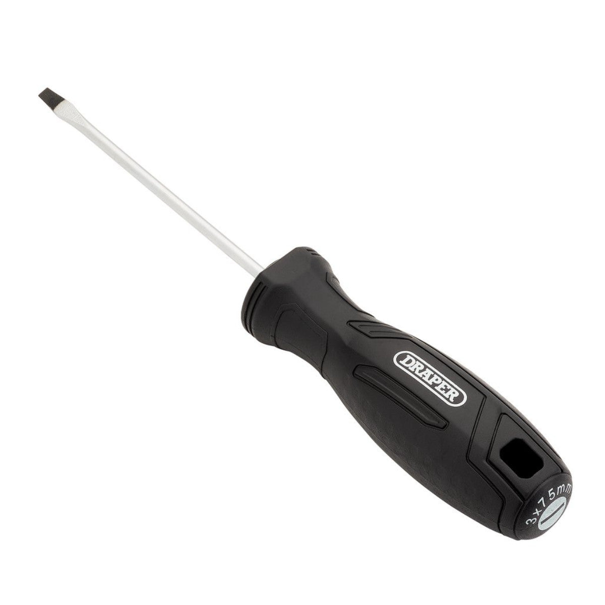 Draper Slotted Hard Grip Screwdriver, 3 x 75mm 13529