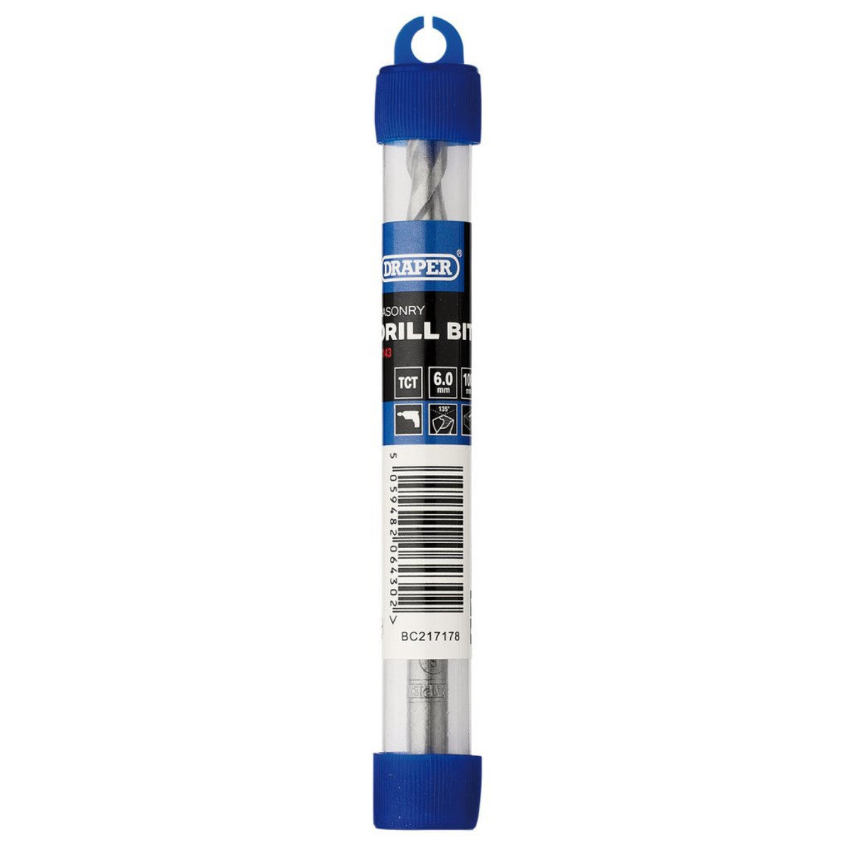 Draper TCT Masonry Drill Bit, 6 x 100mm 14143