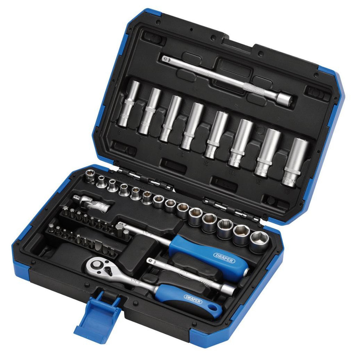 Draper HI-TORQ Metric Socket Set, 1/4" Sq. Dr. (47 Piece) 16355