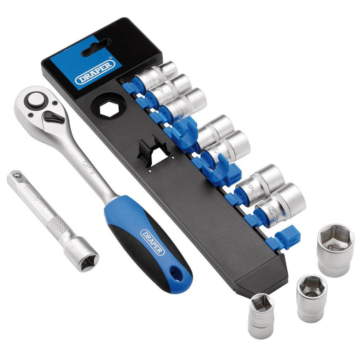 Draper Metric Socket and Ratchet Set, 1/2" Sq. Dr. (12 Piece) 16374