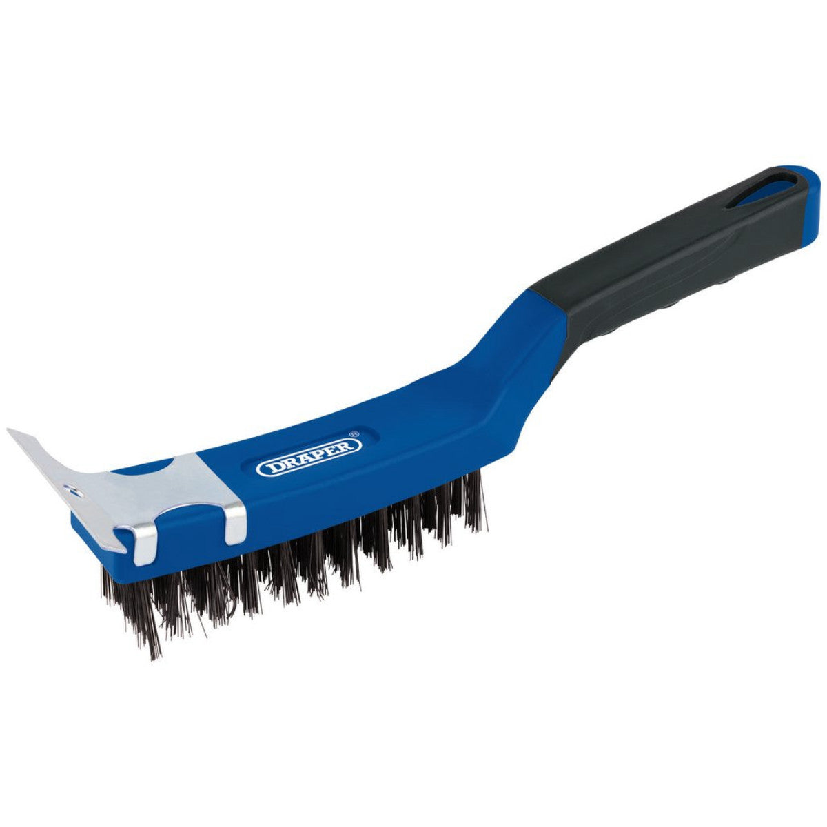 Draper 4 Row Carbon Steel Wire Scratch Brush with Scraper, 285mm 17182