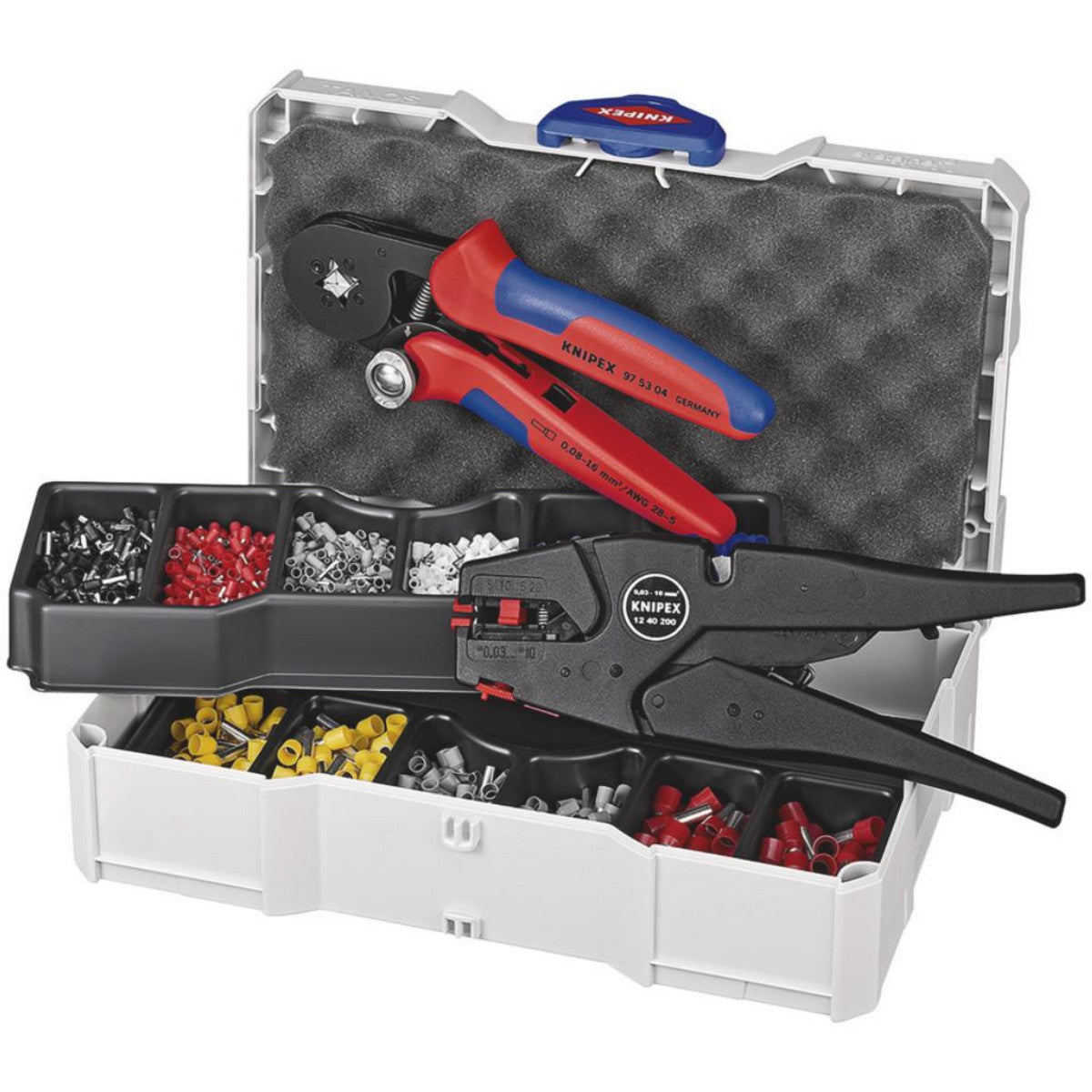 Knipex 97 90 10 Electrical Crimping Assortment for Wire Ferrules 18382