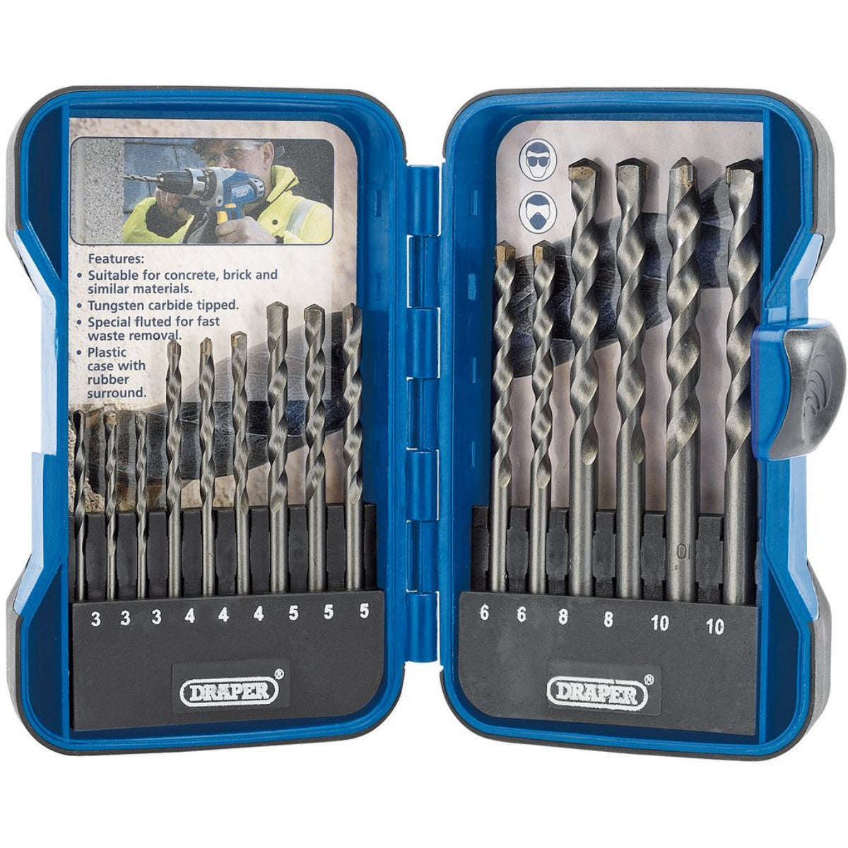 Draper TCT Masonry Drill Bit Set (15 Piece) 18550