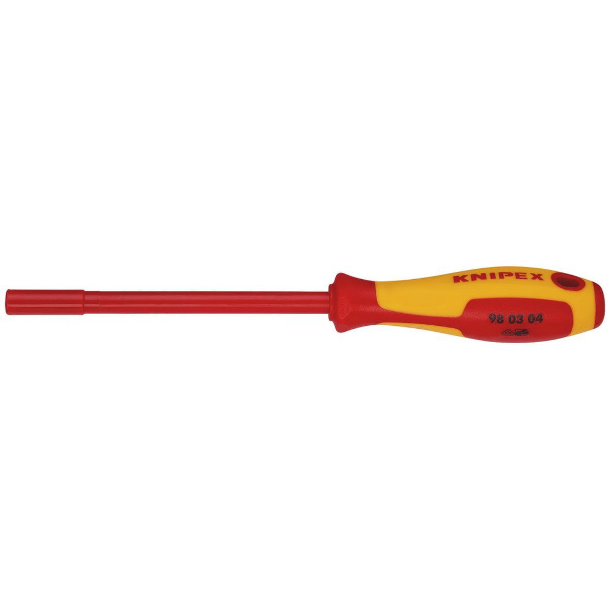 Knipex 98 03 04 VDE Insulated Nut Driver, 4.0 x 125mm 18733