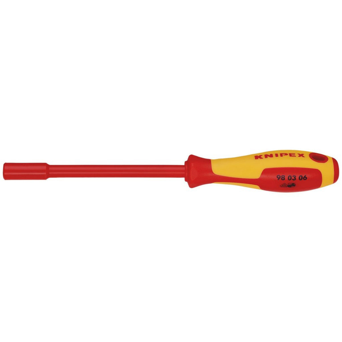 Knipex 98 03 06 VDE Insulated Nut Driver, 6.0 x 125mm 18735